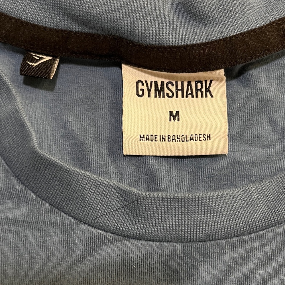 Gymshark Men's Slate Blue 95% Cotton Short Sleeve Tee - Picture 2 of 7